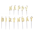 Happy Birthday candle gold