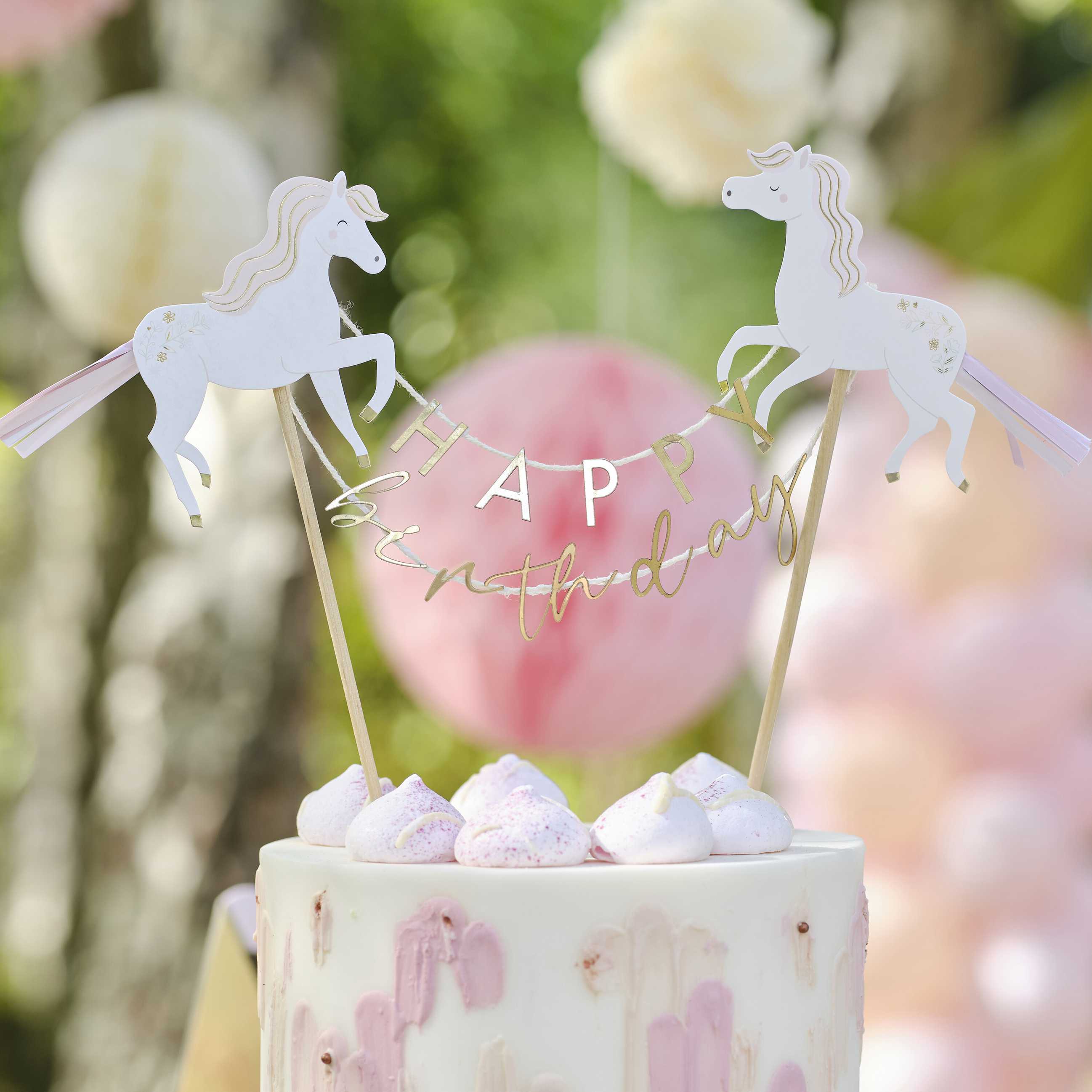 Decorațiune tort cu unicorni